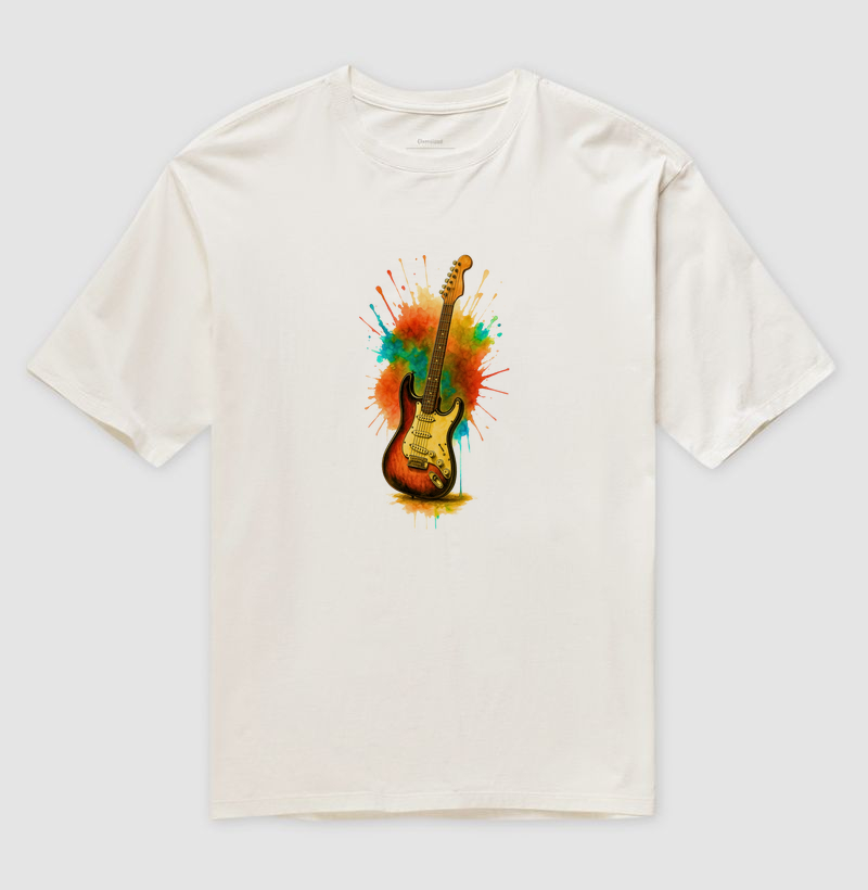 Oversized para Guitarrista – Estampa Realista