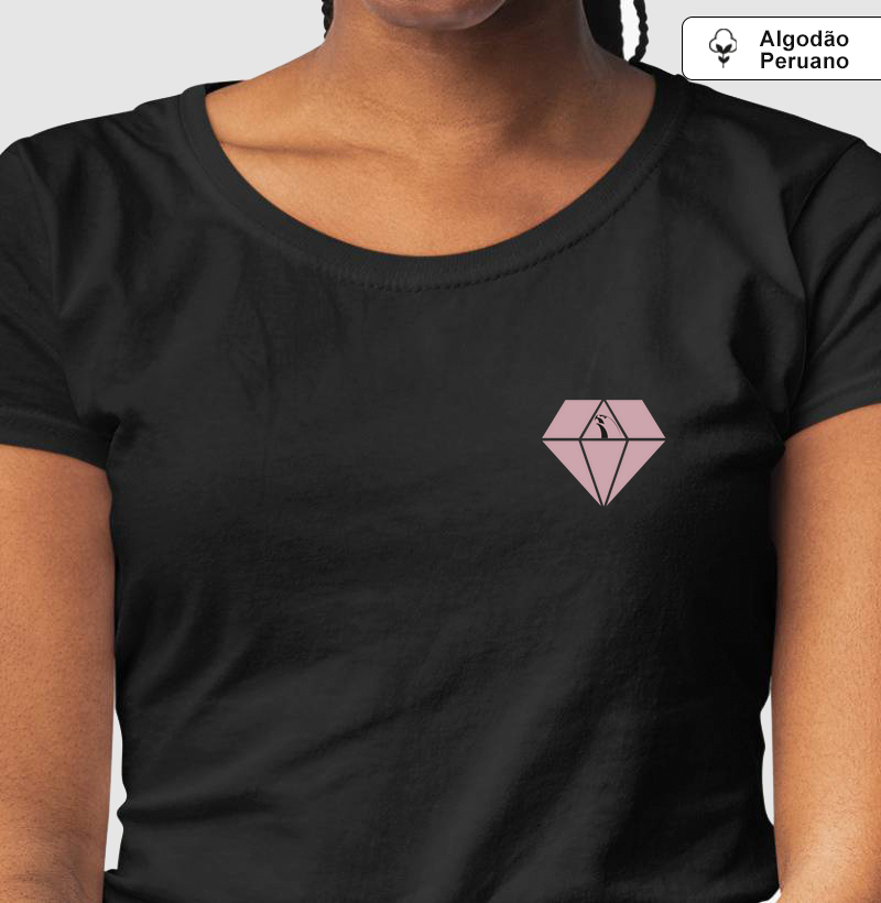 Camiseta Alliance Diamonds pequeno Rosa I Preto