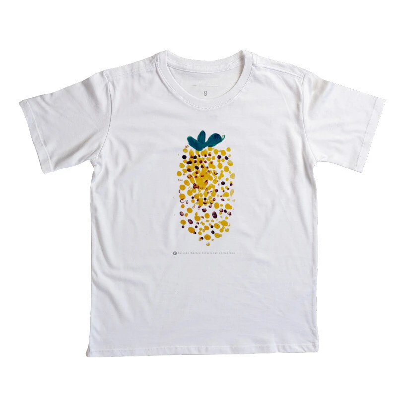 Camiseta Infantil Abacaxi Amarelo by Sabria Zurba