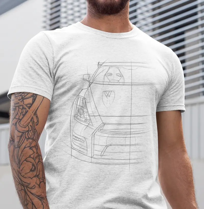 CAMISETA GTR R35 TRAÇOS  SKETCH ART SCUDERIIA