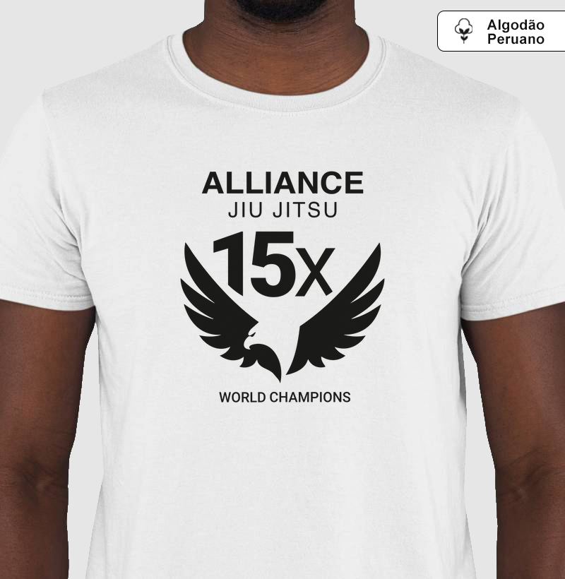 Camiseta Adulto 15x World Champions I Preto