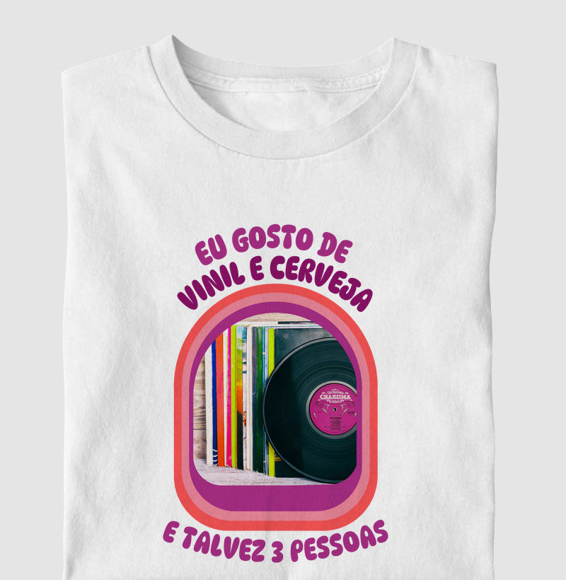EU GOSTO DE VINIL E CERVEJA E TALVEZ 3 PESSOAS - ROSA