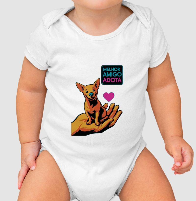 Body Infantil Cãonsciente - Melhor Amigo Adota - SE