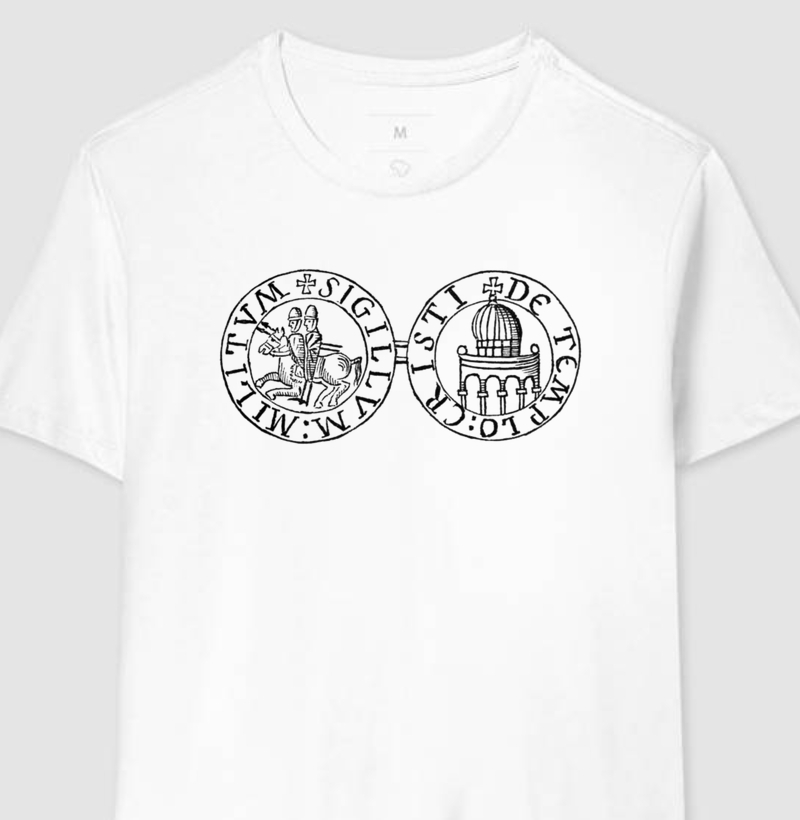 Camiseta estampada Selo dos Templários