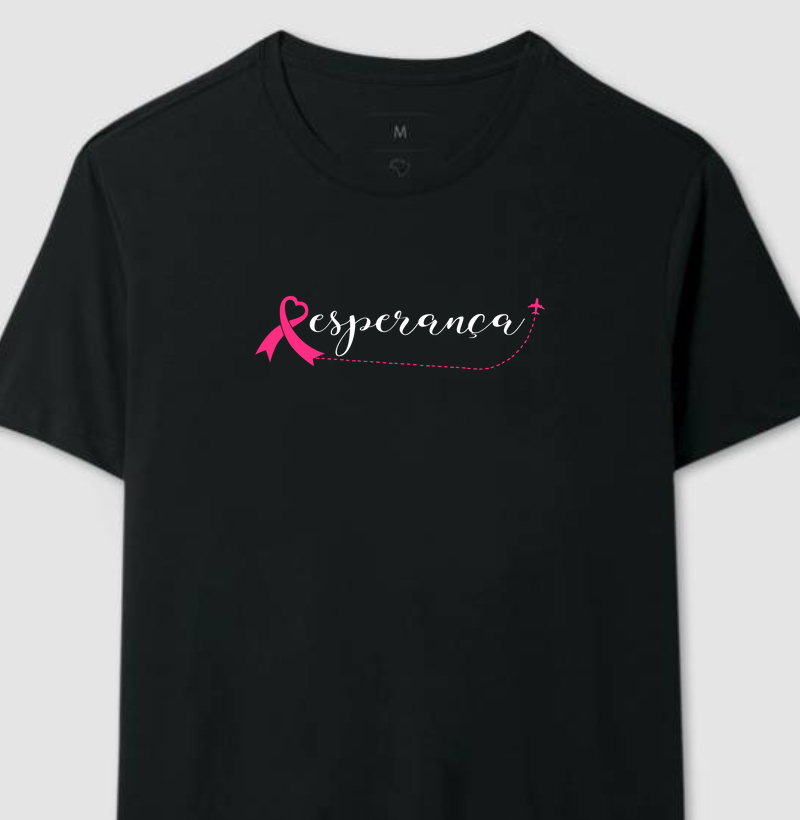 Camiseta Esperança Aviadora Cancer de Mama