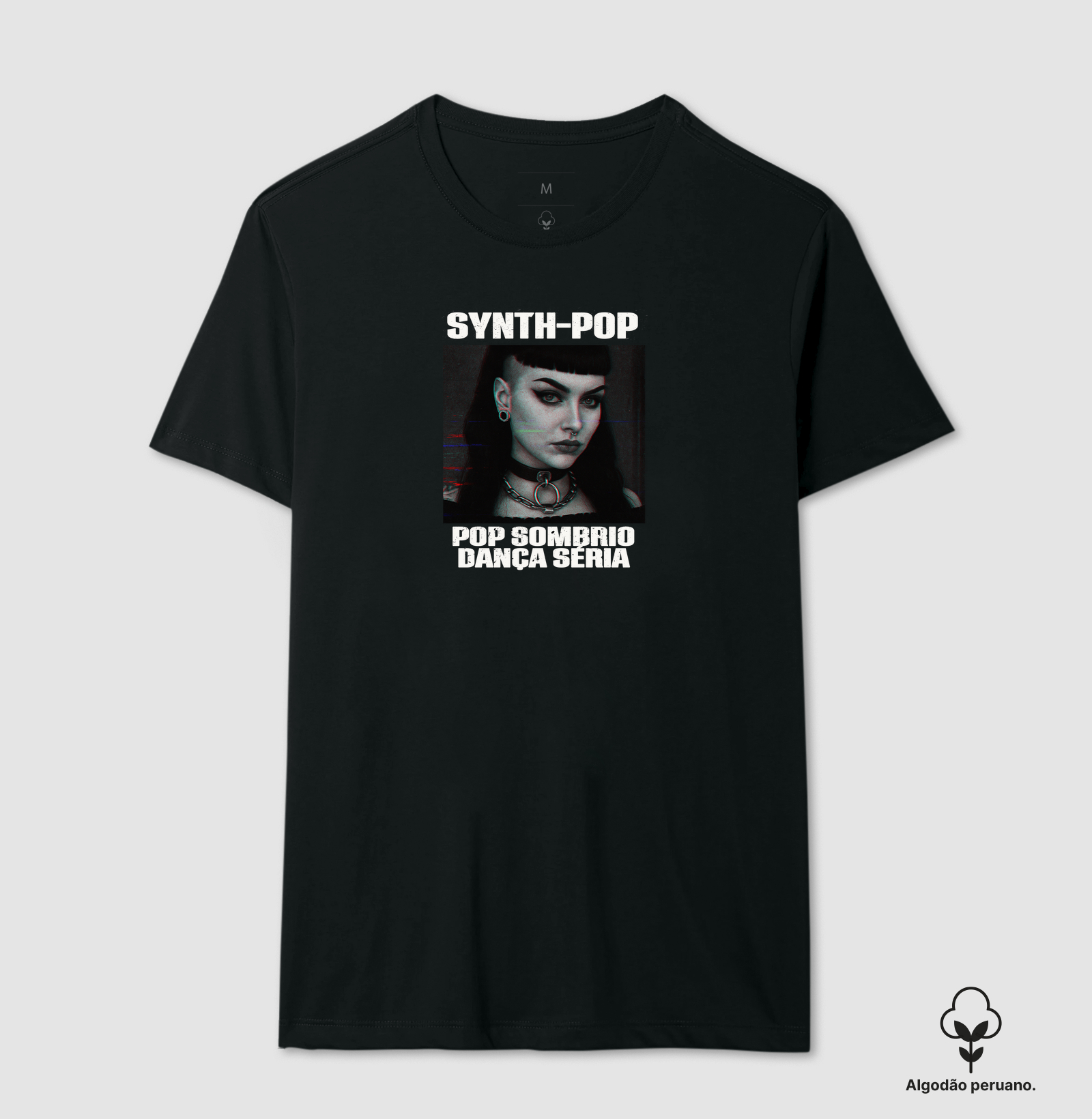 Camiseta Synth-Pop Sombrio
