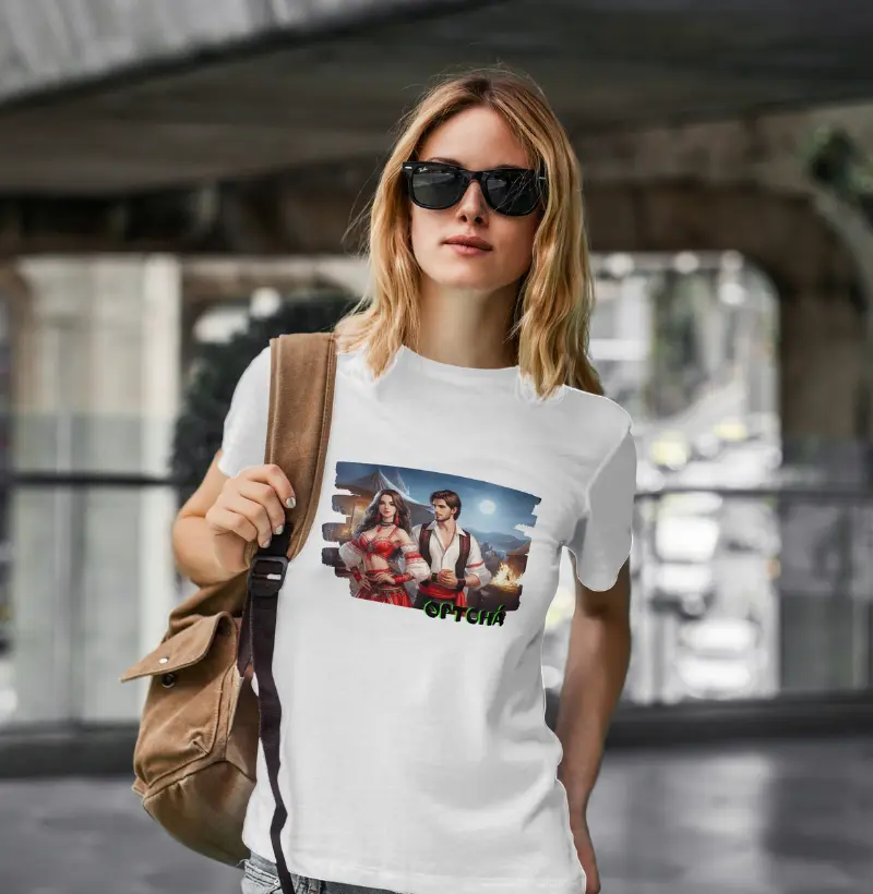 Camiseta 100% Algodão - Casal Cigano