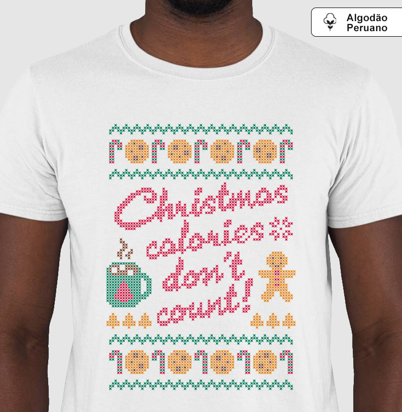 Camiseta Algodão Peruano Natal Calorias 1