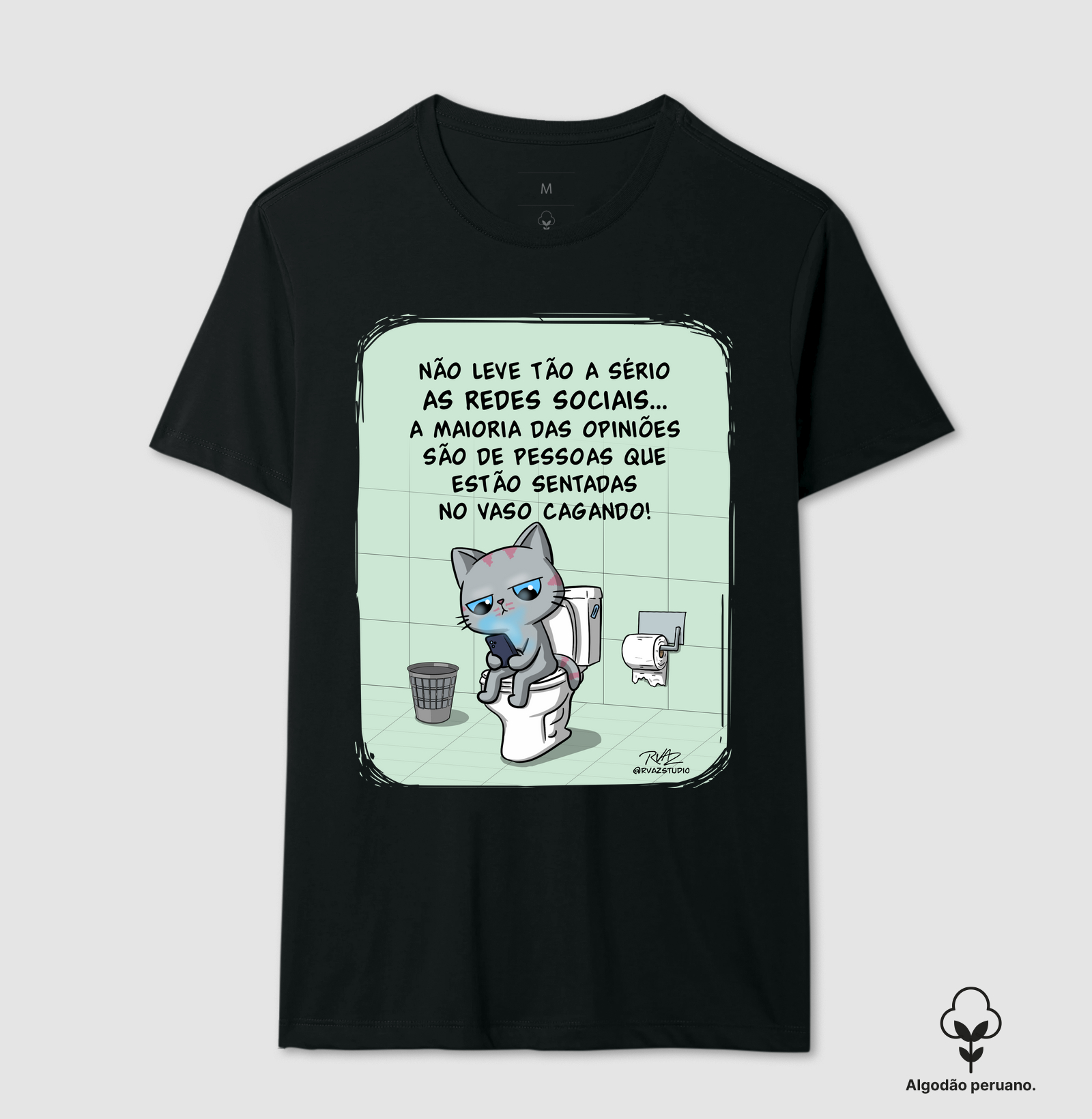 Camiseta Gato Sincero no Vaso