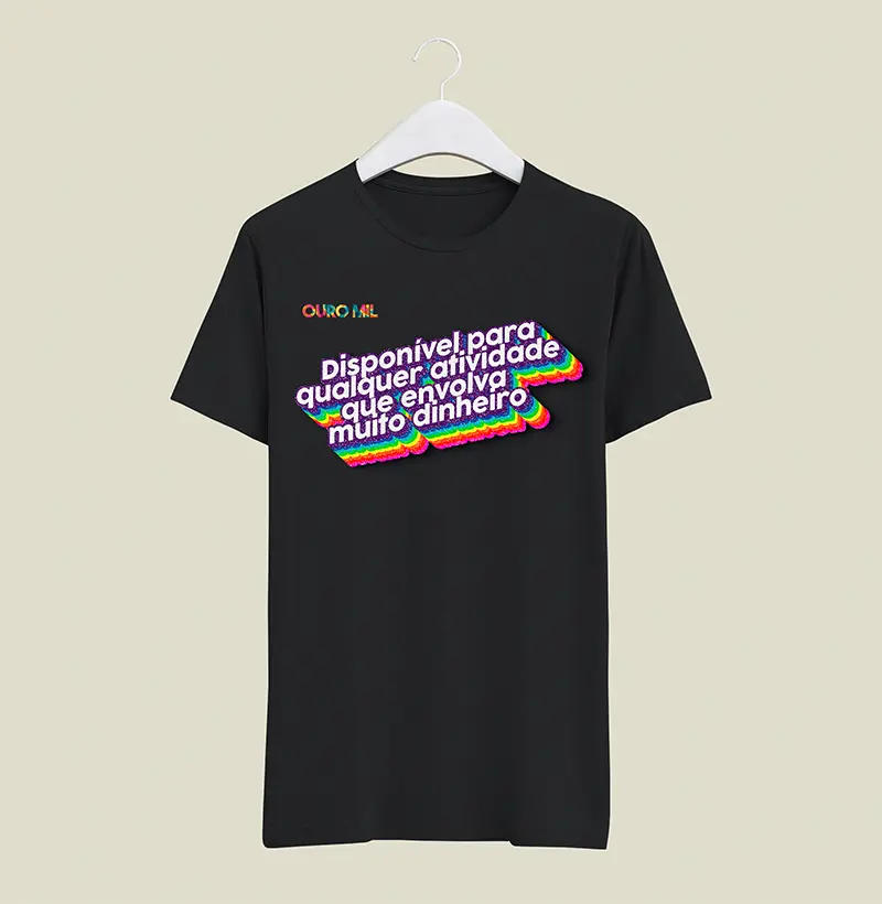 CAMISETAS ESTAMPA DE ATIVIDADES RELACIONDA A DINHEIRO