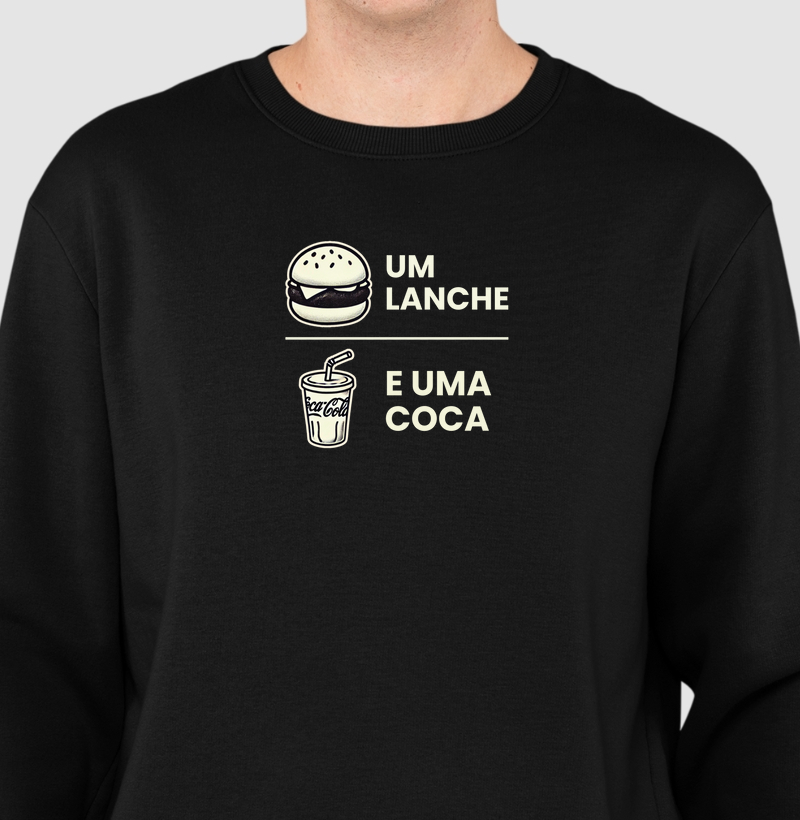 Camisa "Um lanche e uma coca"