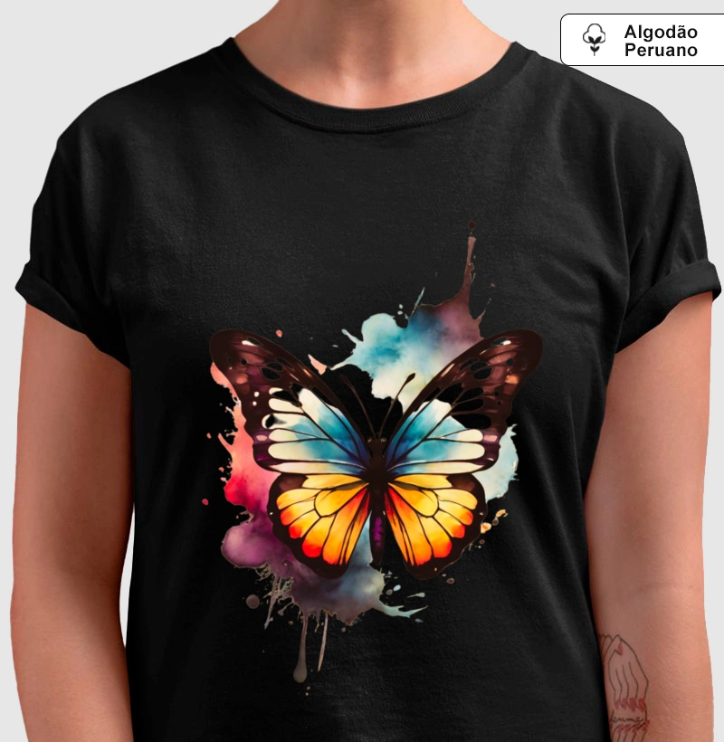 Camiseta Algodão Peruano Metamorfose Radiante