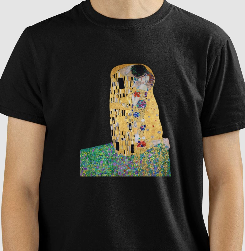 Camiseta obra de arte - The Kiss (Lovers)