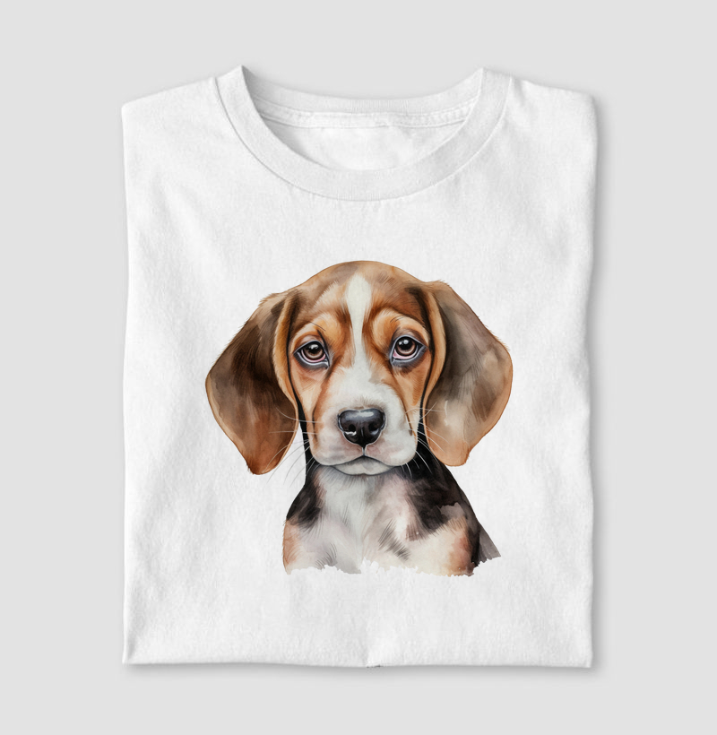 Camiseta - Beagle aquarela