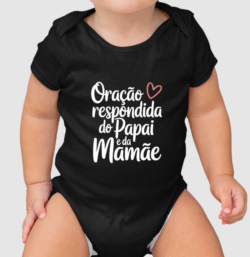 Oração respondida do papai e da mamãe (body bebê)