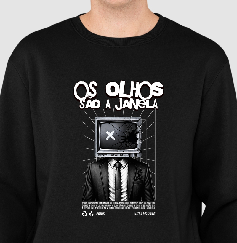 Moletom com Estampa - Os Olhos São a Janela