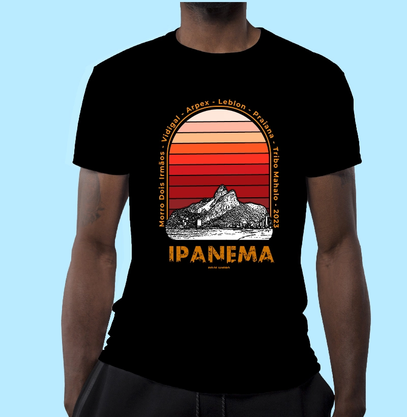 Camiseta Rio de janeiro - Morro Dois irmãos - Ipanema