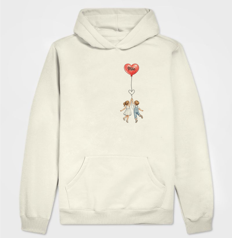 Coração de mãe em aquarela