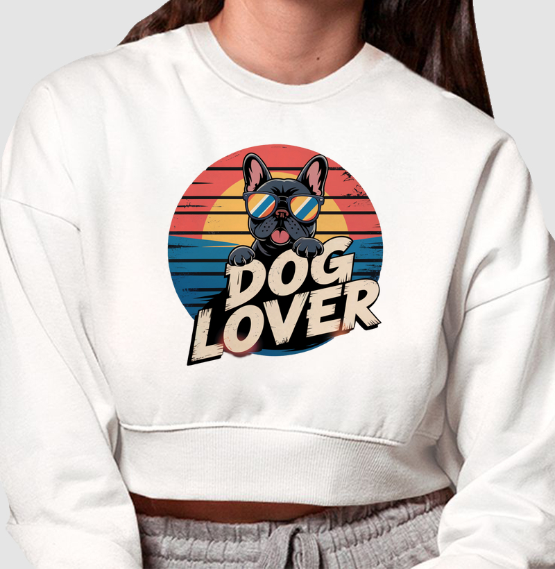 Cropped Moletom OMD - Dog Lover Sunset