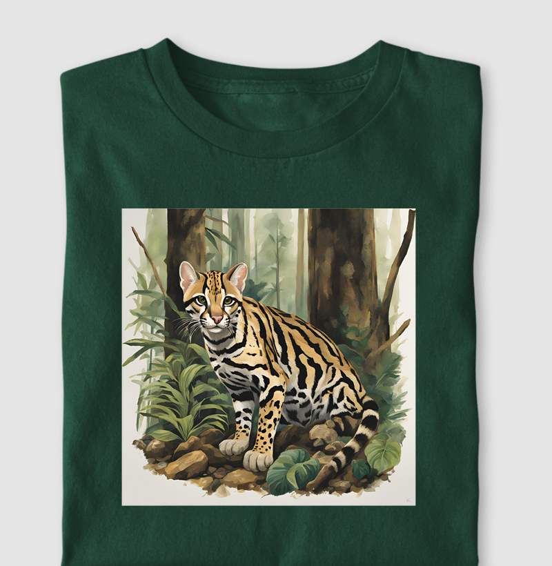 Jaguatirica na floresta