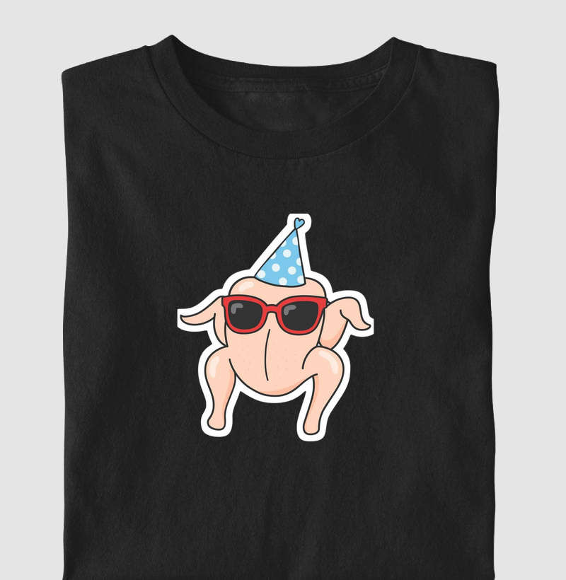 Camiseta " Frango assado de parabéns"