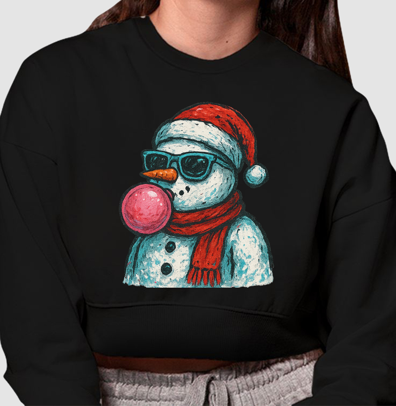 Cropped Moletom - Bonece de Neve