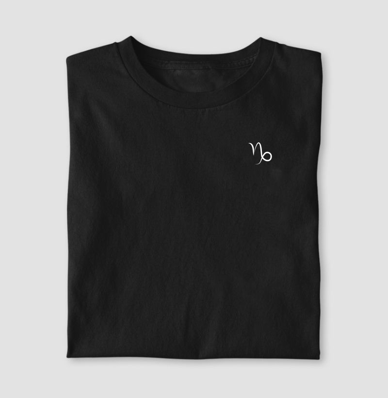 Camiseta Signos SÍMBOLO DE CAPRICÓRNIO - PRETA