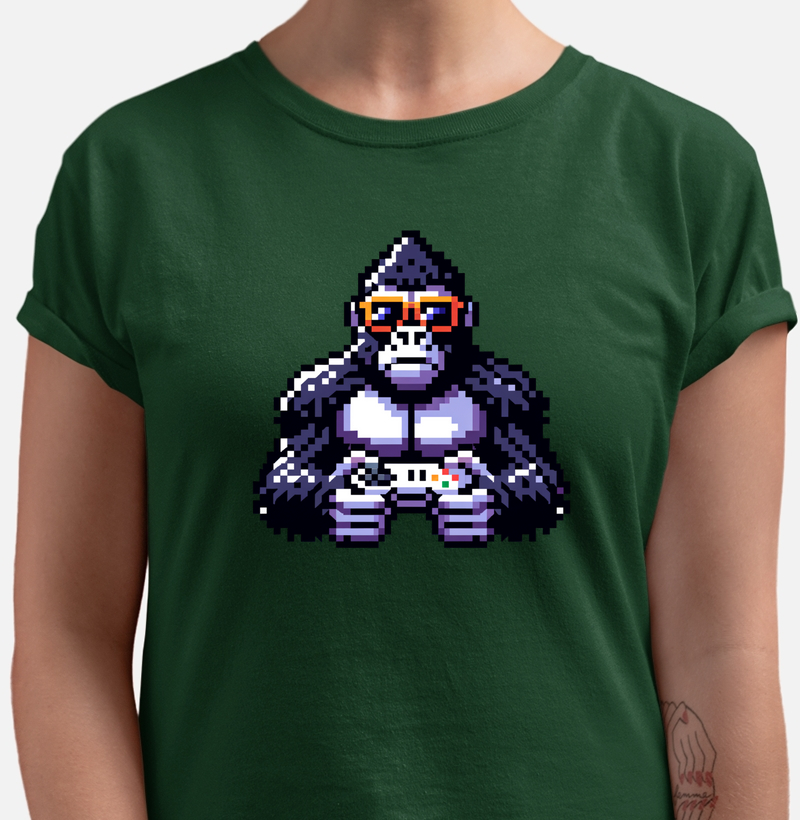 Camiseta “Gorila Gamer Pixel"
