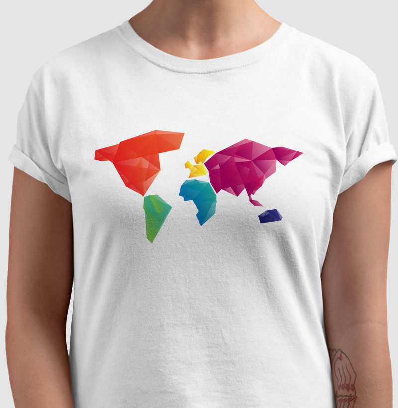 Mapa polígono color