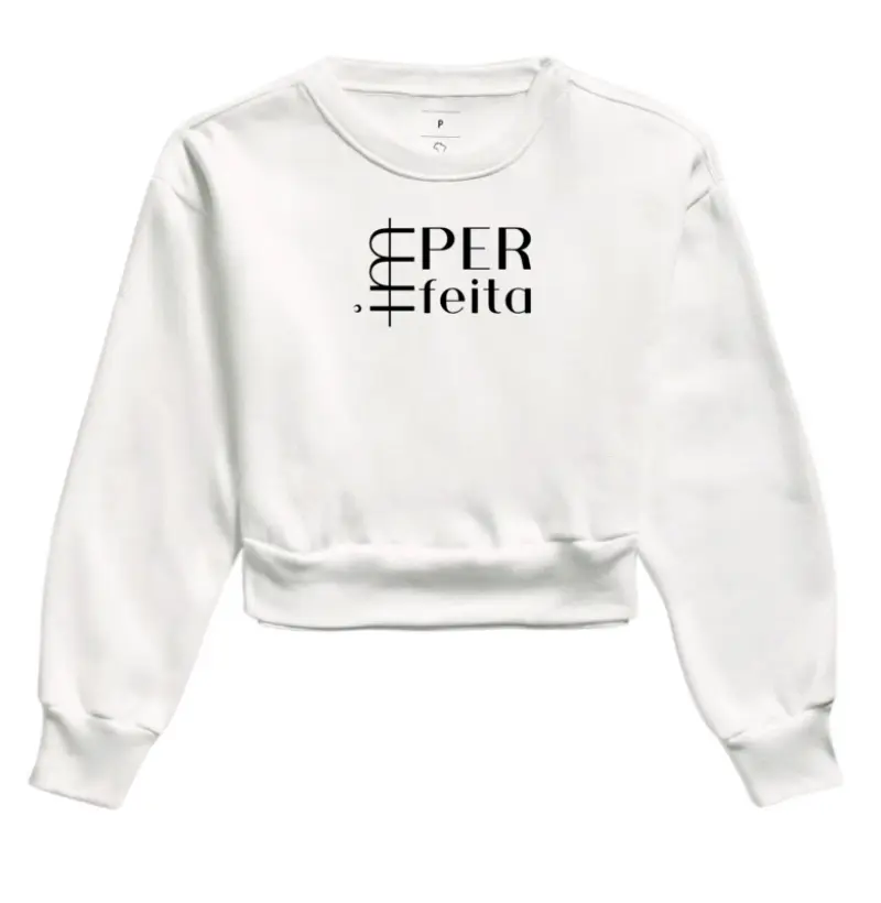 Cropped IMperfeita preto e branco 