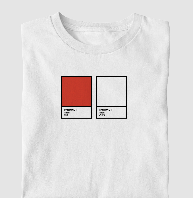 Camiseta Pantone Vermelho e Branco