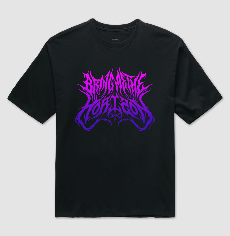 OVERSIZED BRING ME THE HORIZON PURPLE NEON