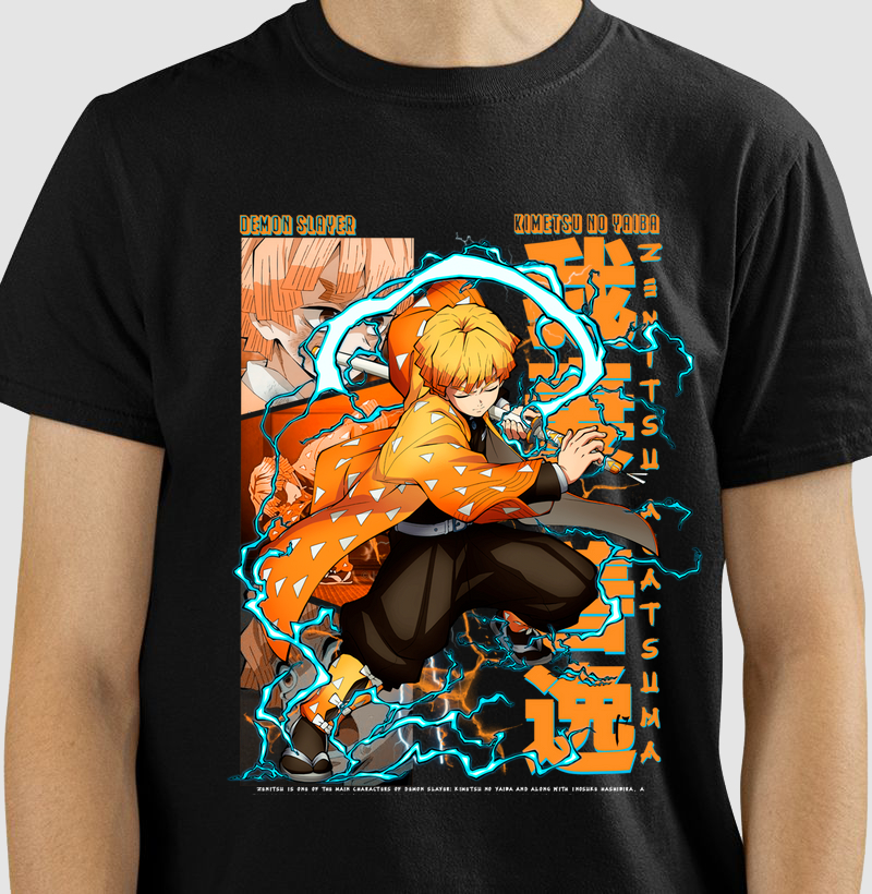 Camiseta Zenitsu  Demon Slayer
