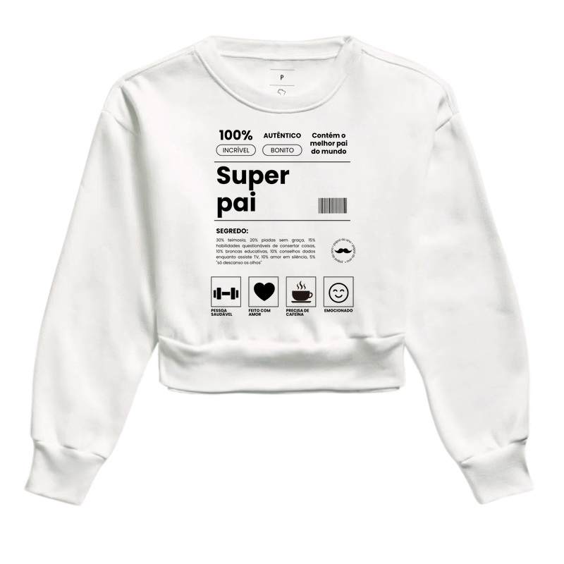 Super Pai – 100% Autêntico | Estampa estilo bula
