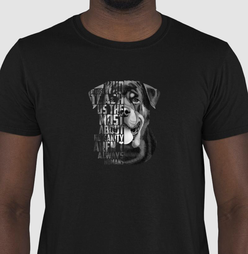 Camisa algodão, rottweiler 