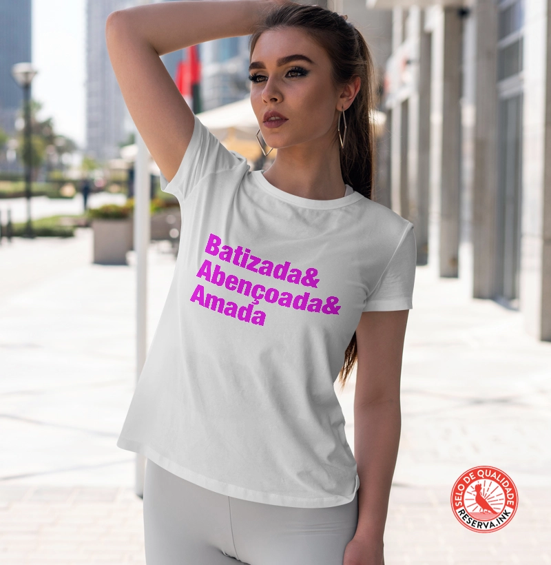Baby Look Frase Batizada