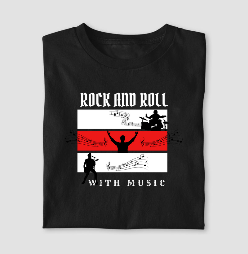 Camiseta Rock and roll with music® 