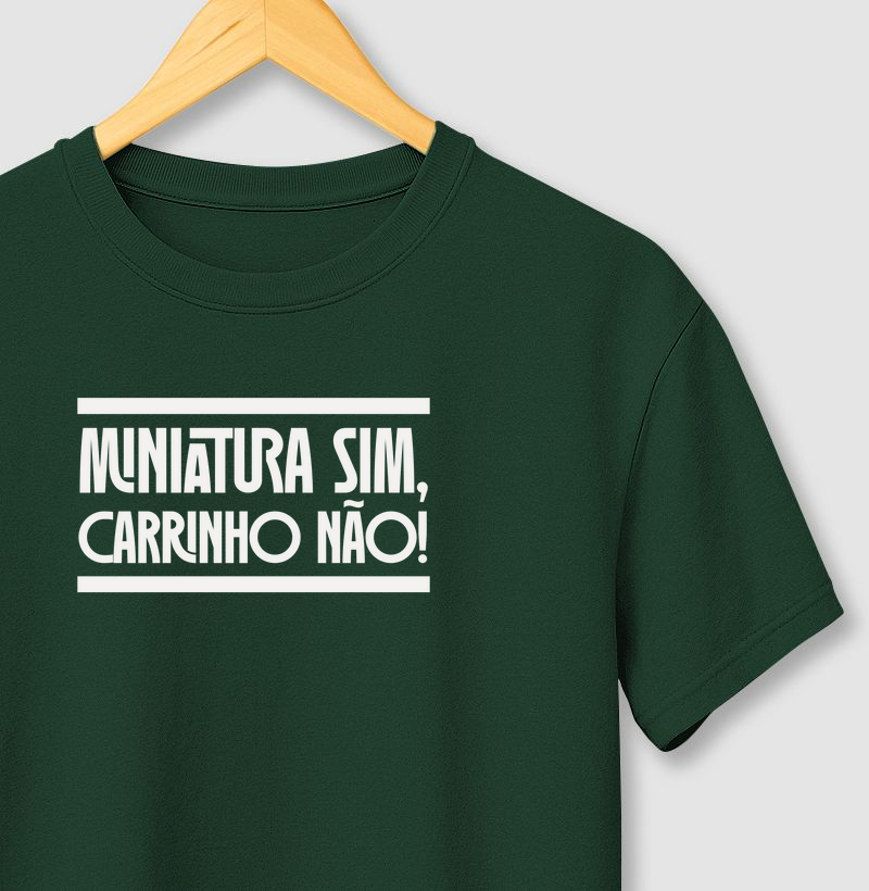 Camiseta colecionador miniaturas miniatura sim carrinho não