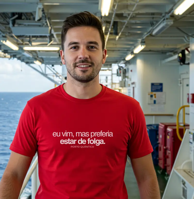Camiseta Unissex 100% Algodão - Eu Vim, Mas Preferia Estar de Folga