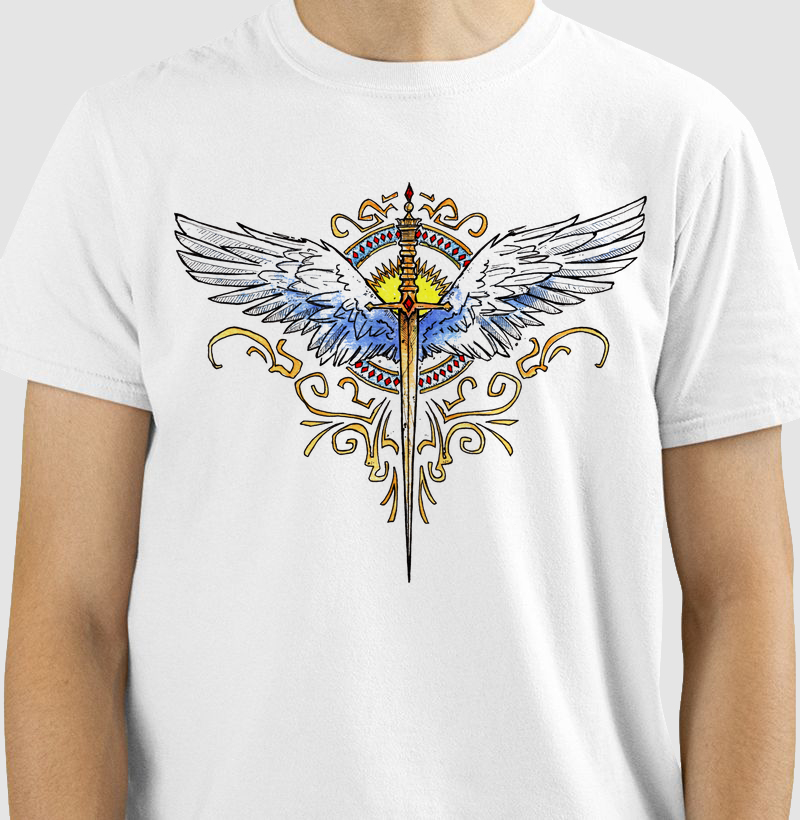 Camiseta Espada de São Miguel Arcanjo 100% Algodão