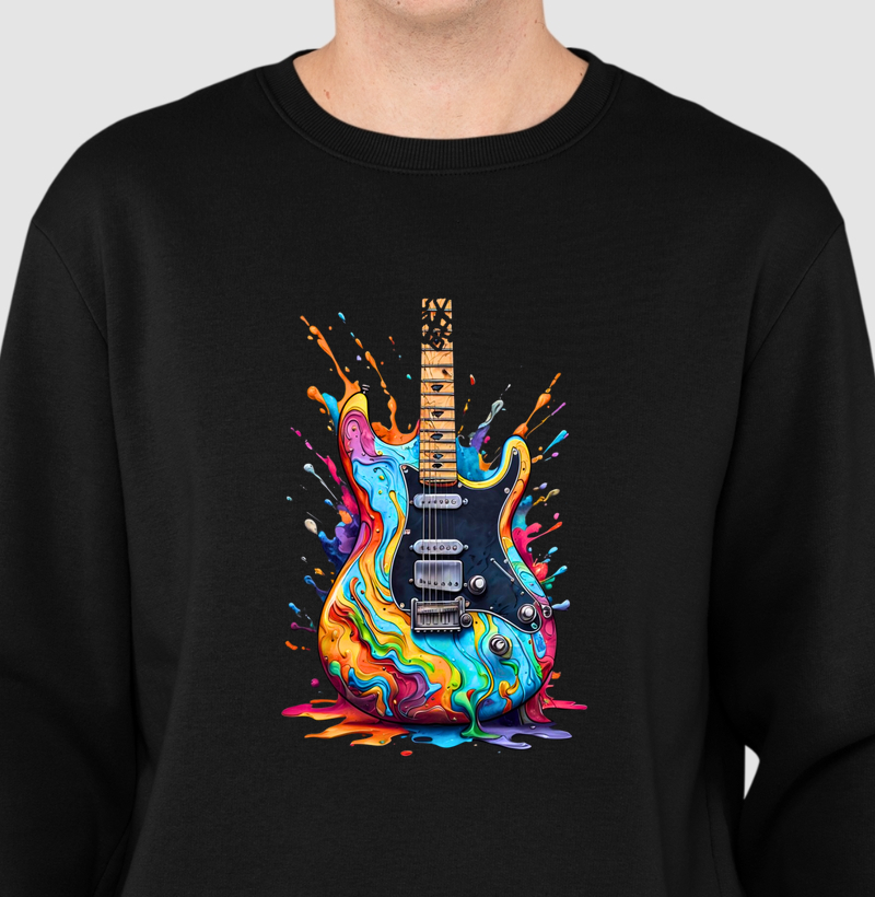 Camisa "guitarra com tinta"