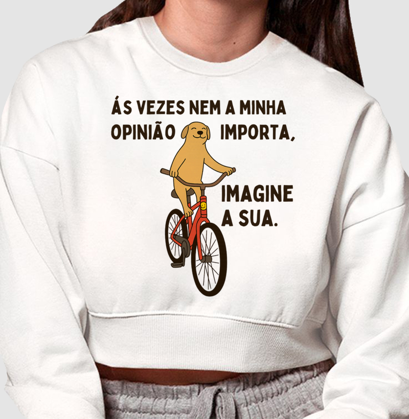Cropped Moletom - Imagina a sua
