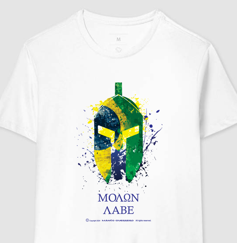 Camisa Sparta Brasil Branca Masculina