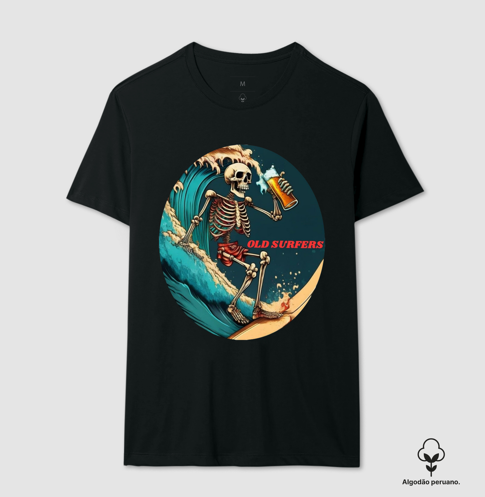 Camisa Oversized Skull & Beer