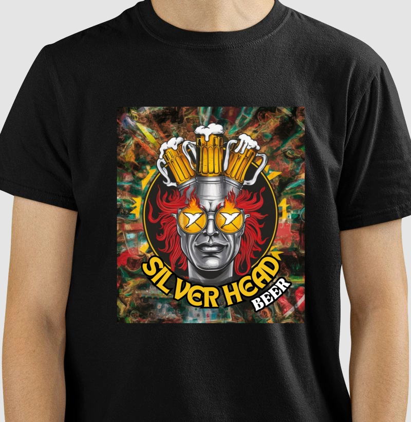 Camiseta Silver Head AGP Psicodélico 
