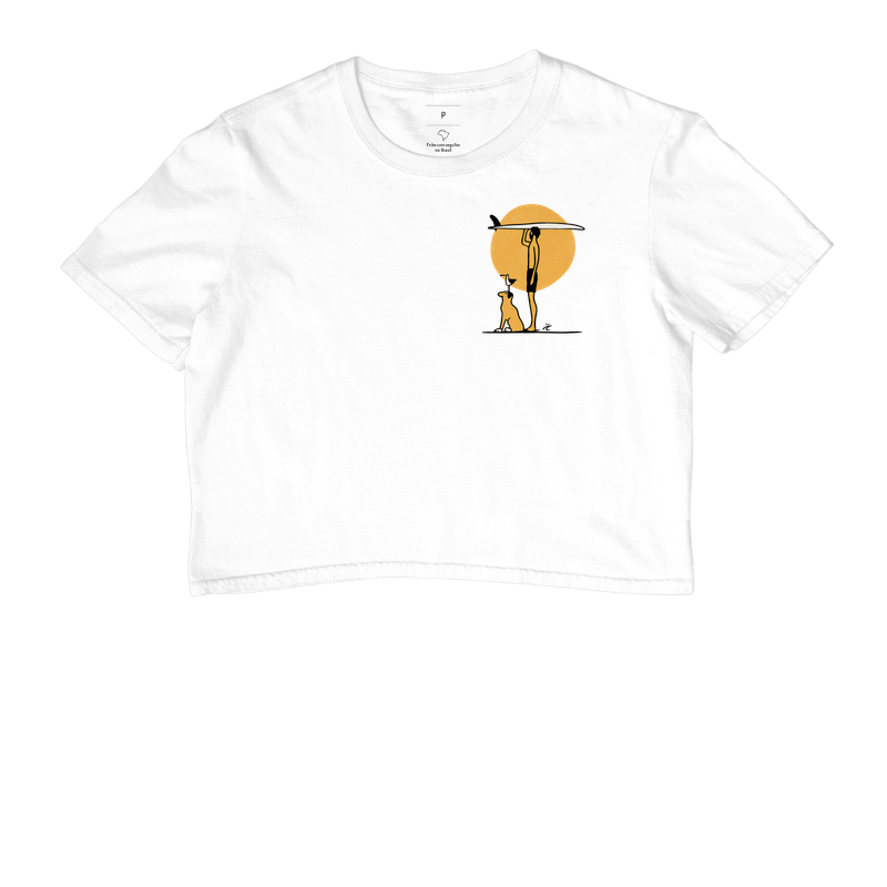 Surfista e amigo cão