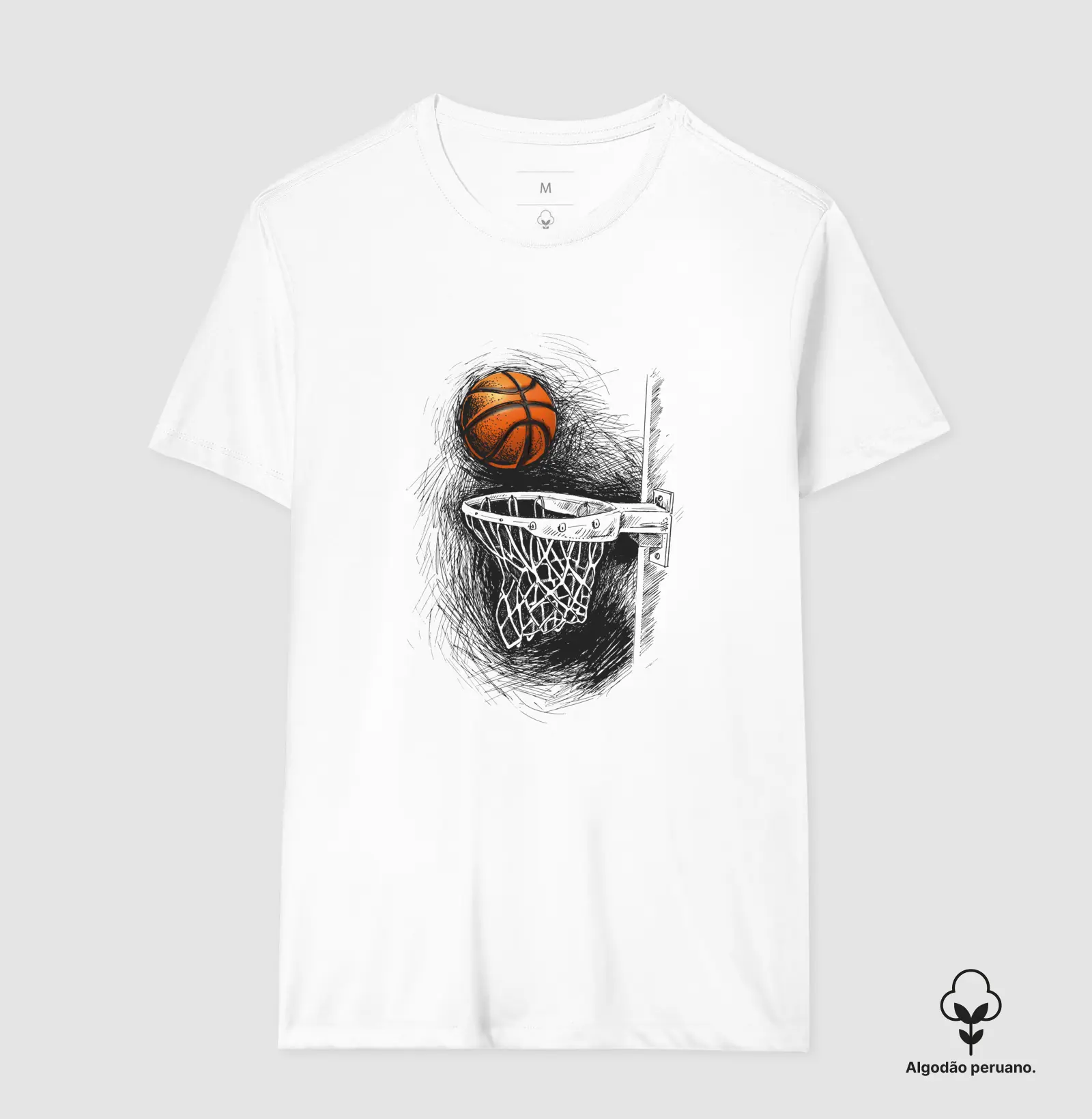 Camiseta Premium Basquete Grafismo