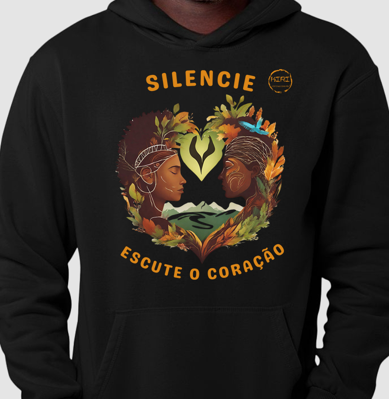 Moletom Capuz KIRI - Silencie, Escute o Coração
