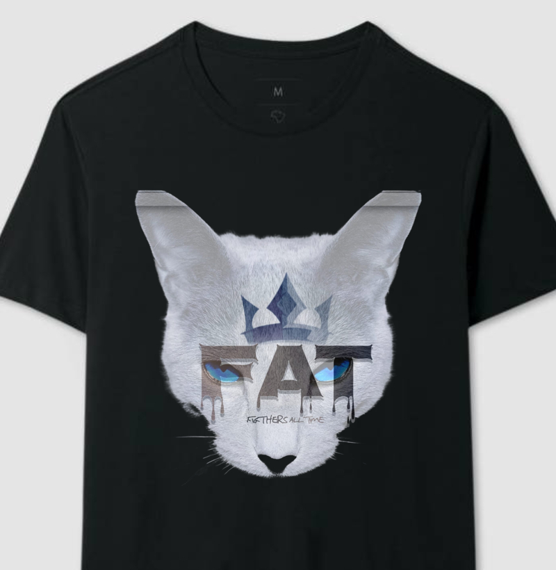 T-Shirt F.A.T BLUE EYED CAT art