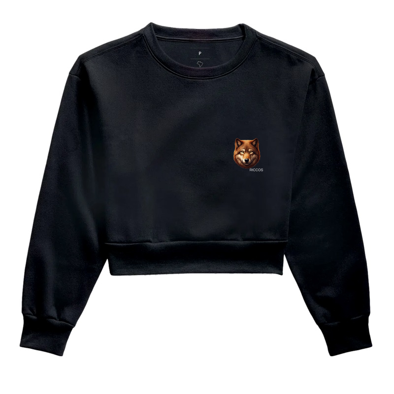 Moletom Cropped Lobo
